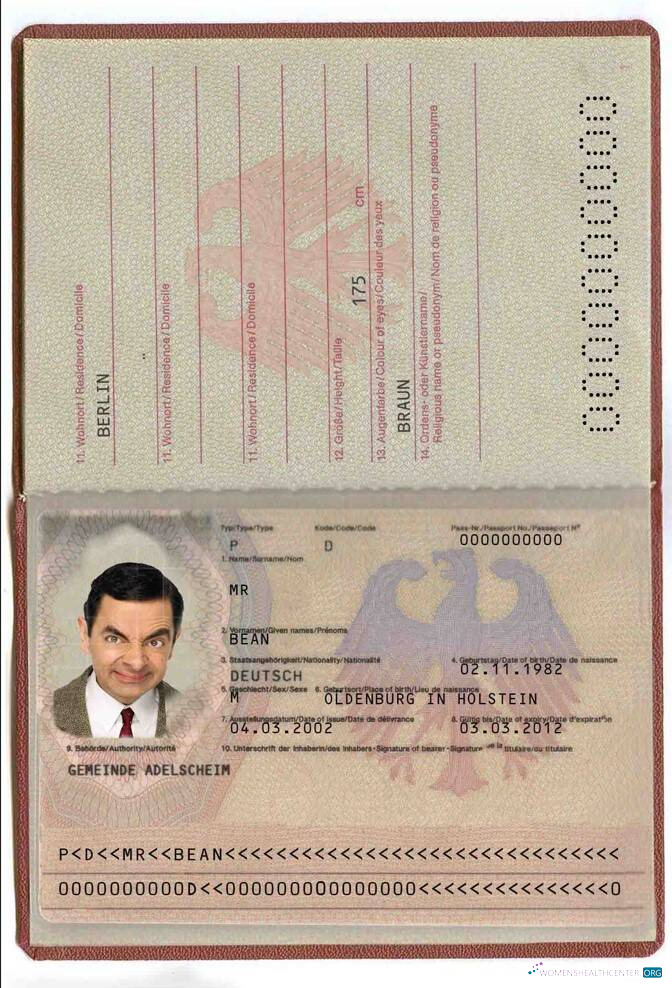 Download Germany passport (2005 2017) Photoshop template